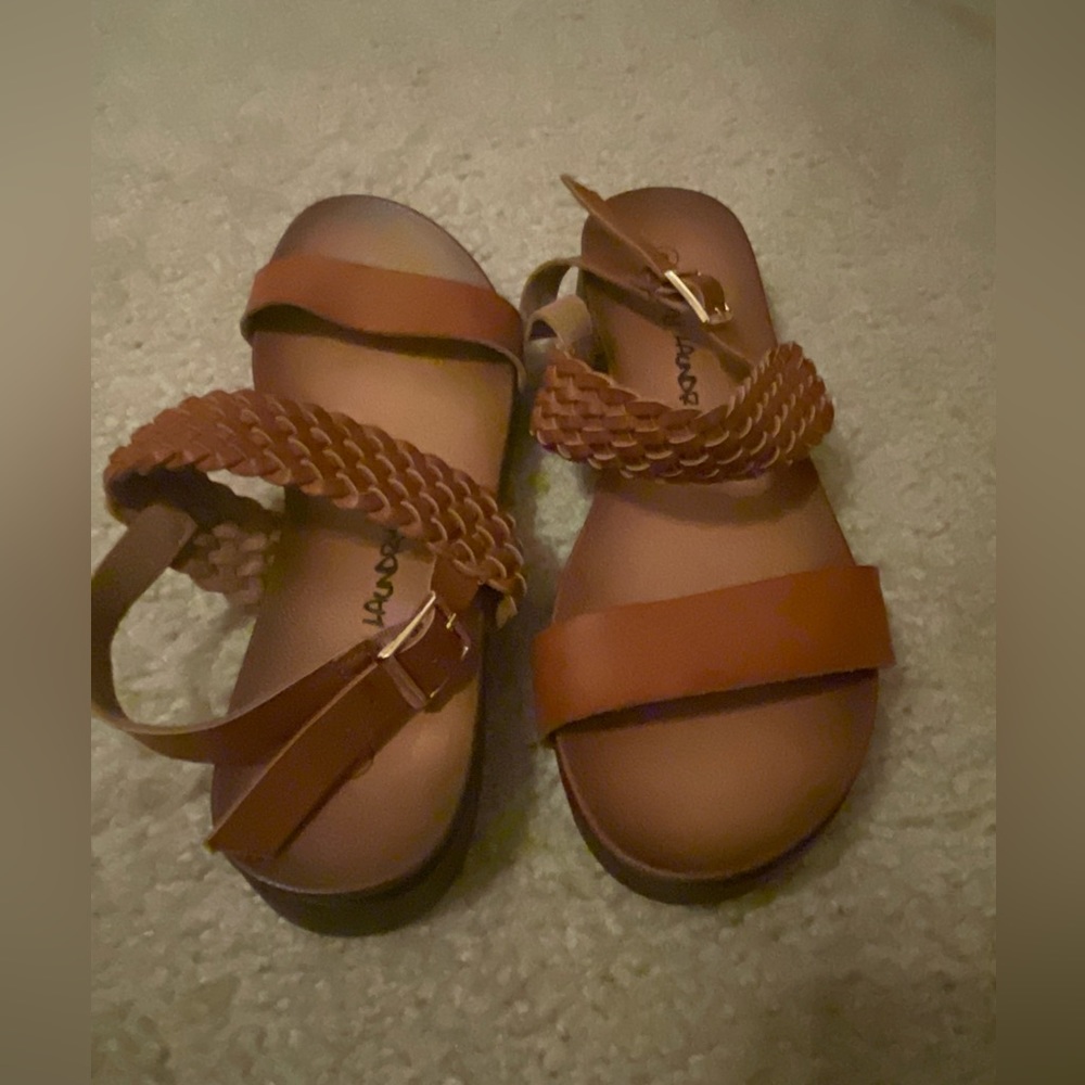 Brown Strap Around Ankle Sandals